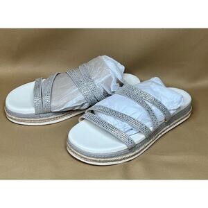 Vince Camuto Cloudy Grey Rallsan Strappy Slide Sandals 6 W